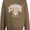 Men Sweatshirts Maison-Kitsune Maison Kitsuné logo-print Cotton Sweatshirt Green