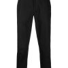 Maison Kitsuné straight-leg Cotton Trousers Black Men Regular-Fit & Straight Leg Pants Maison-Kitsune