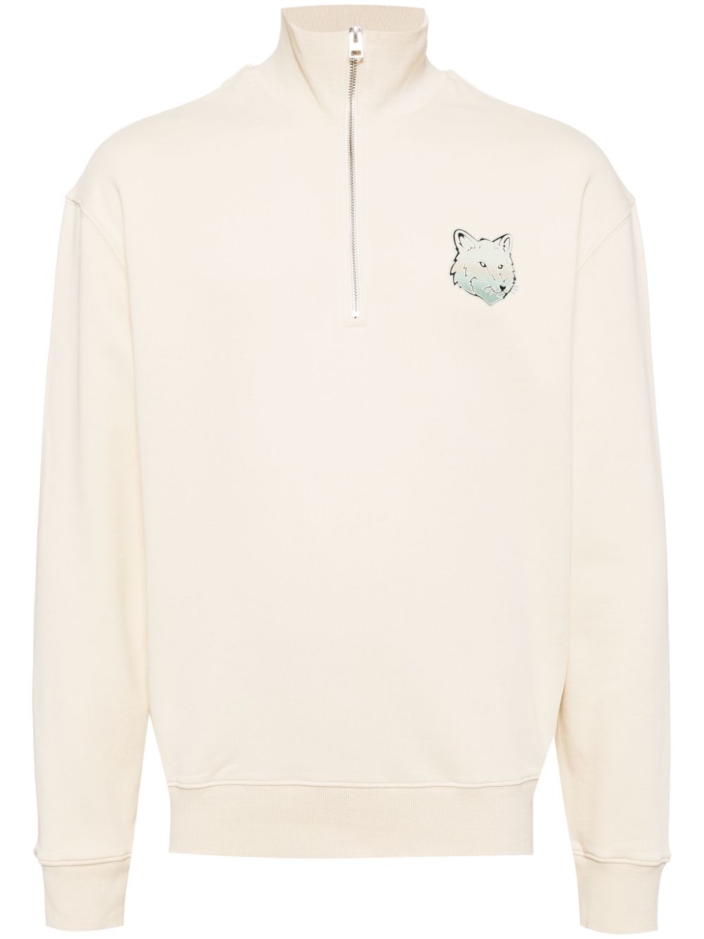 Men Sweatshirts Maison-Kitsune Maison Kitsuné fox-motif Cotton Sweatshirt Neutrals