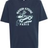 Maison Kitsuné Racing Fox Cotton T-shirt Blue Maison-Kitsune Men T-Shirts