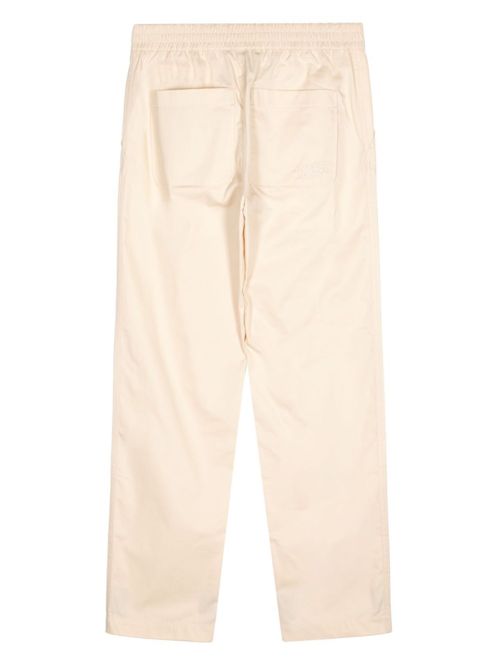 Men Regular-Fit & Straight Leg Pants Maison-Kitsune Maison Kitsuné straight-leg Cotton Trousers Neutrals