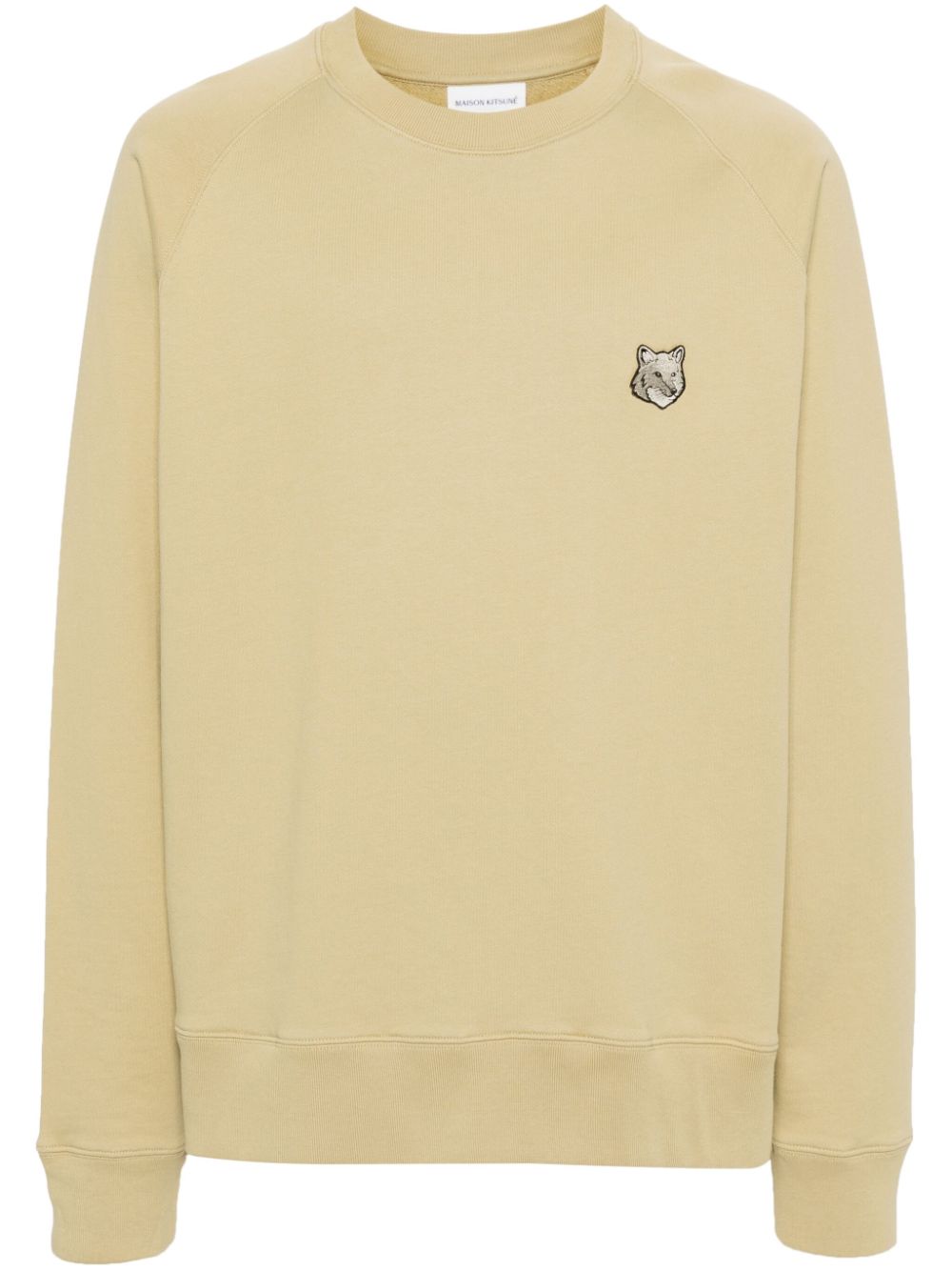Maison Kitsuné Bold Fox Head Cotton Sweatshirt Green Maison-Kitsune Men Sweatshirts