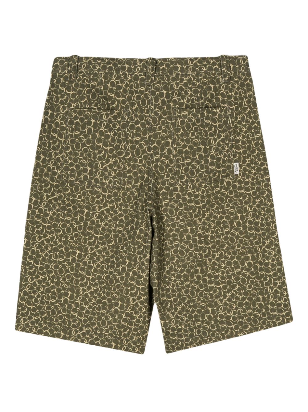 Maison Kitsuné floral-print Bermuda Shorts Green Men Bermuda Shorts Maison-Kitsune