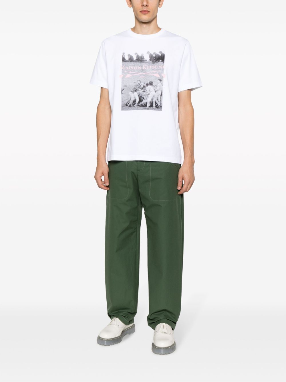 Maison Kitsuné Photograph Comfort Cotton T-shirt White Maison-Kitsune Men T-Shirts