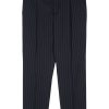 Maison Kitsuné Pinstriped Tapered Trousers Blue Men Tapered Pants Maison-Kitsune