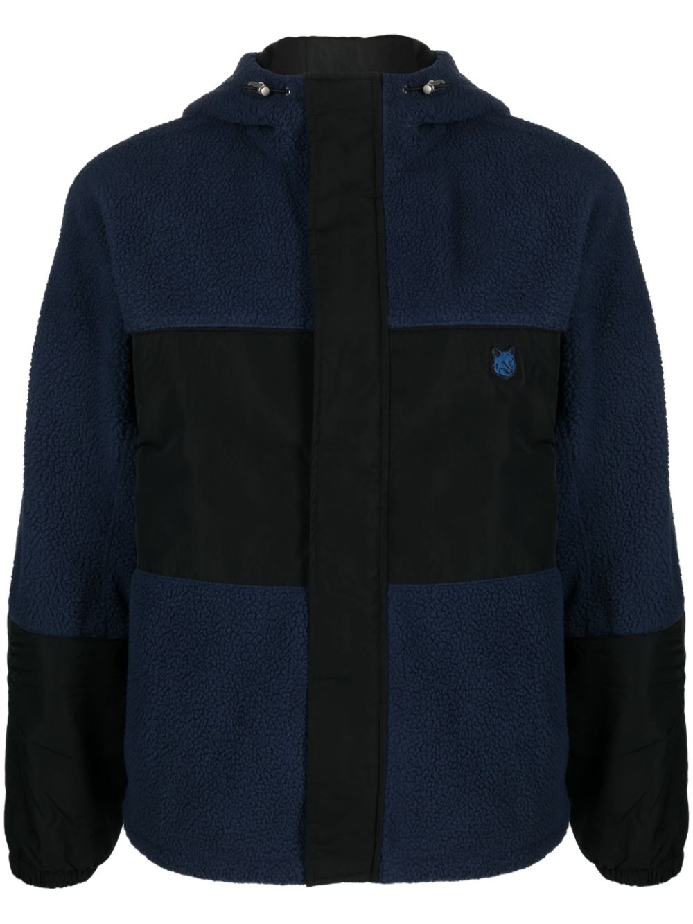 Men Sport Jackets & Windbreakers Maison-Kitsune Maison Kitsuné Fox head-patch Hooded Jacket Blue