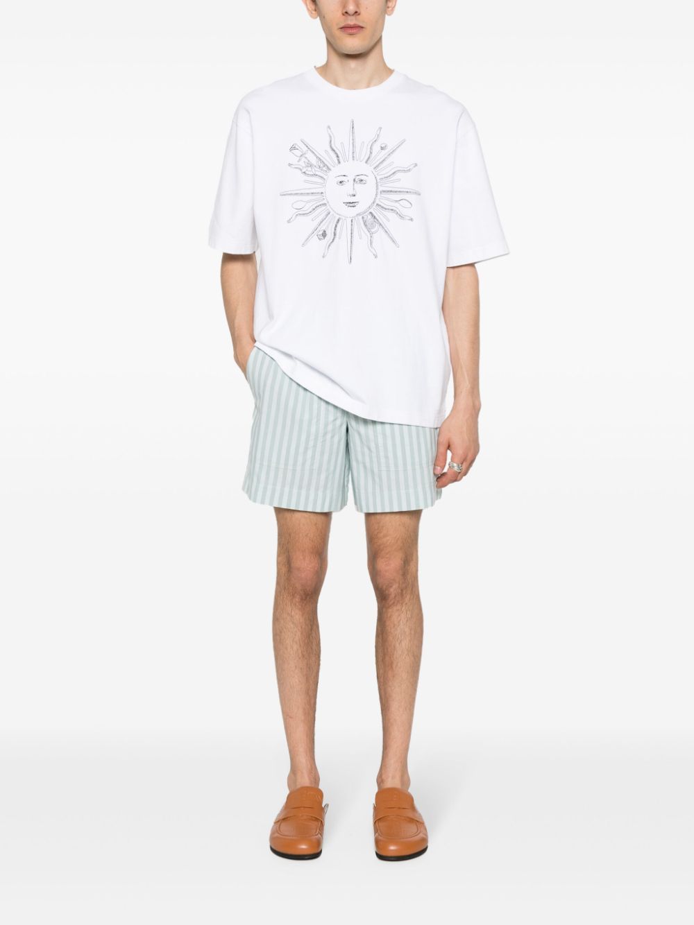 Men Deck Shorts Maison-Kitsune Maison Kitsuné Casual Board Deck Shorts Blue