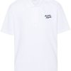 Maison Kitsuné Handwriting Cotton Polo Shirt White Men Polo Shirts Maison-Kitsune