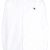 Maison Kitsuné Fox-patch slim-cut Shirt White Men Shirts Maison-Kitsune