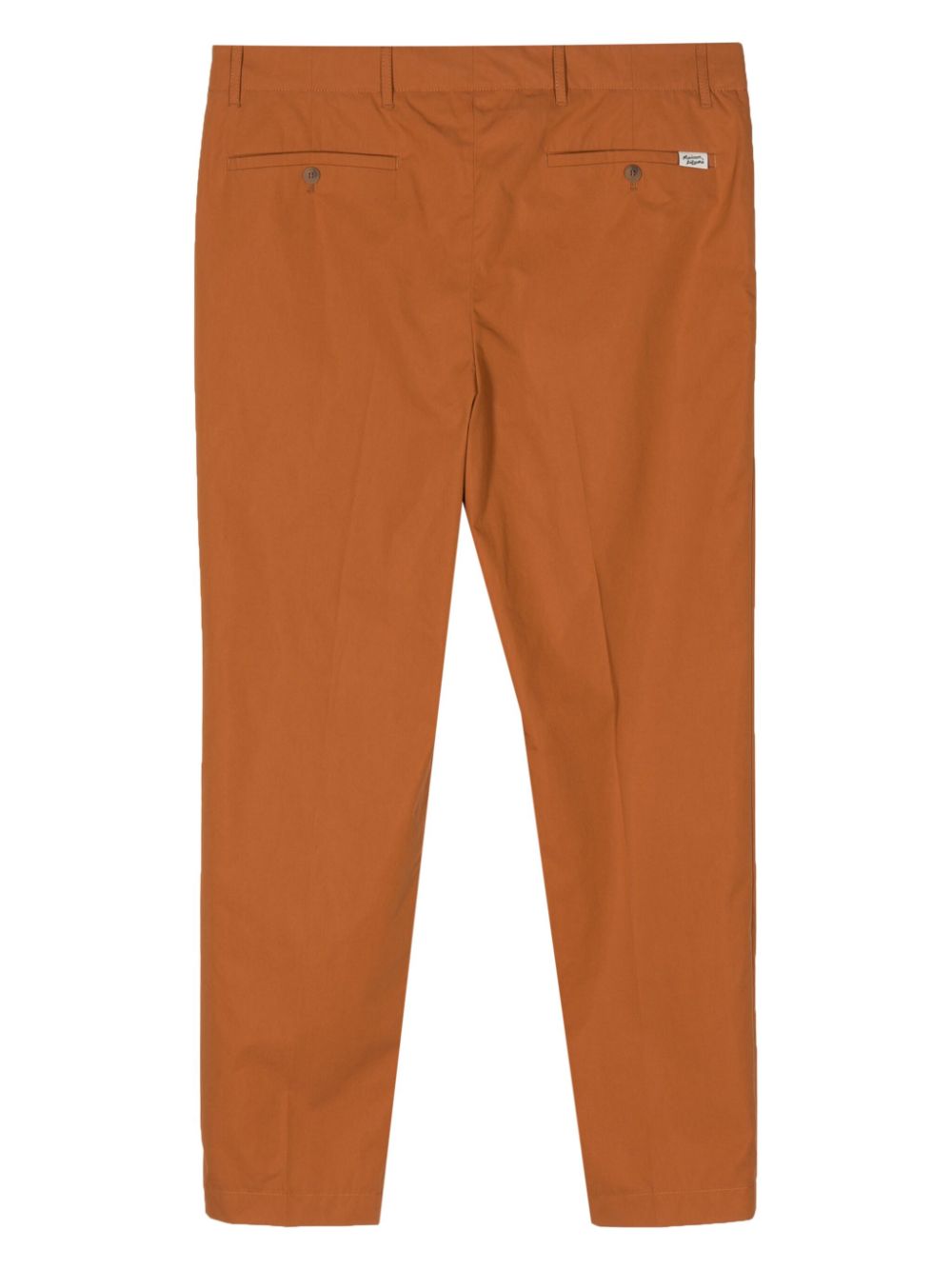 Maison-Kitsune Maison Kitsuné pleat-detail Tapered Trousers Brown Men Tapered Pants