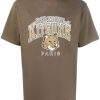 Men T-Shirts Maison-Kitsune Maison Kitsuné logo-print Cotton T-shirt Green