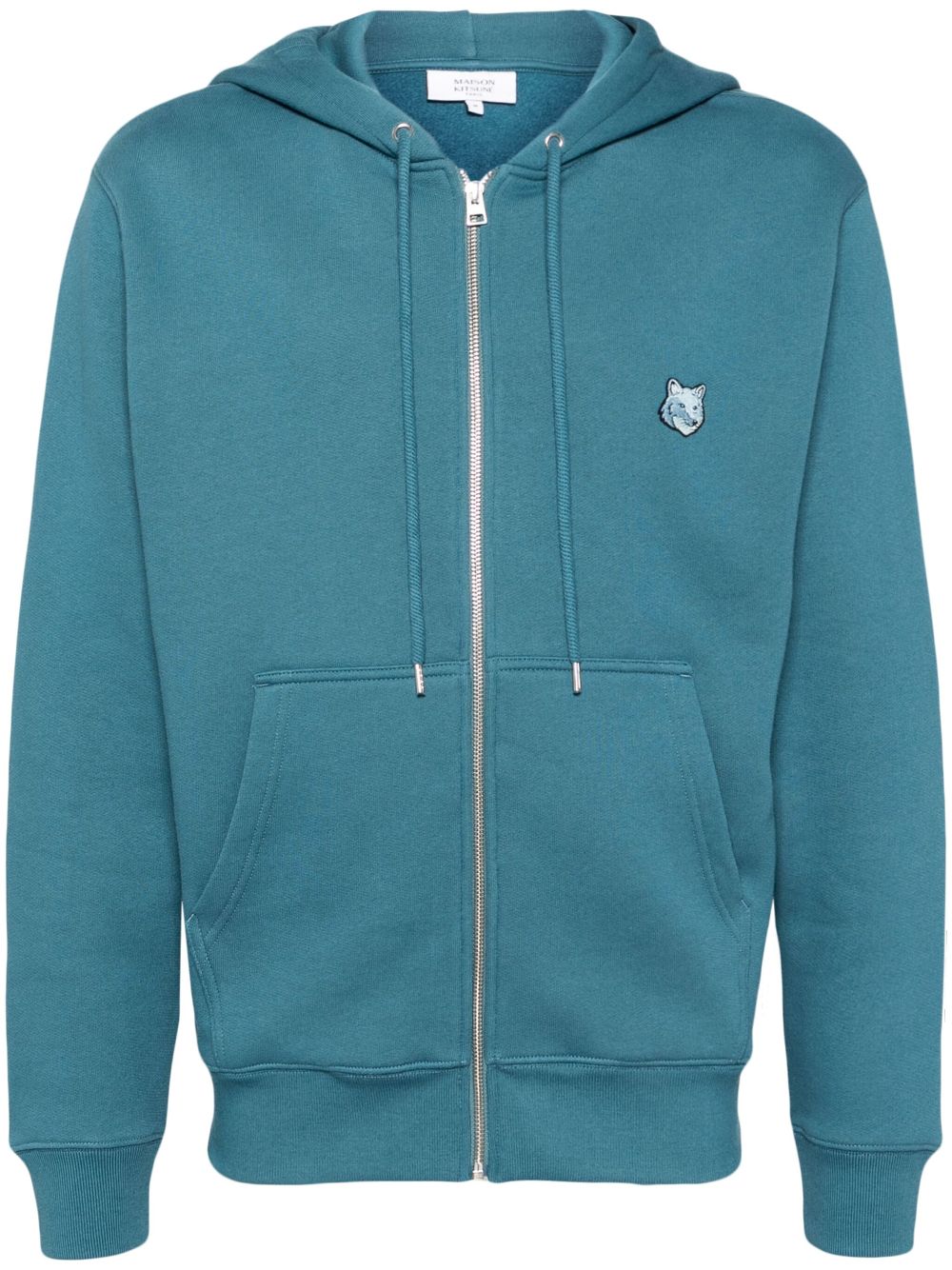 Maison Kitsuné Bold Fox Head Patch Comfort Hooded Jacket Blue Maison-Kitsune Men Hooded Jackets