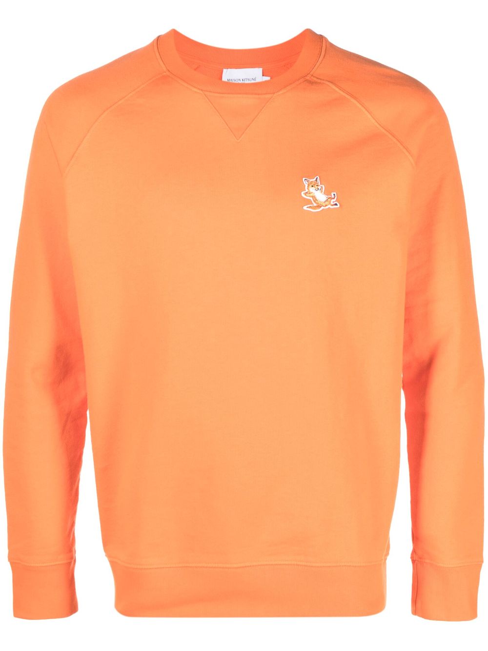 Maison-Kitsune Maison Kitsuné Chillax Fox-patch Cotton Sweatshirt Orange Men Sweatshirts