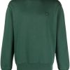 Maison-Kitsune Maison Kitsuné Fox-patch Cotton Sweatshirt Green Men Sweatshirts