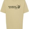 Maison-Kitsune Maison Kitsuné Racing Wheels-print T-shirt Green Men T-Shirts