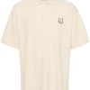 Maison Kitsuné fox-motif Cotton Polo Shirt Neutrals Men Polo Shirts Maison-Kitsune