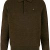 Maison Kitsuné logo-patch Polo Shirt Green Men Polo Shirts Maison-Kitsune