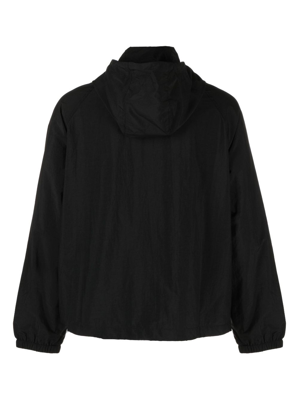 Maison-Kitsune Maison Kitsuné logo-patch zip-up Jacket Black Men Hooded Jackets