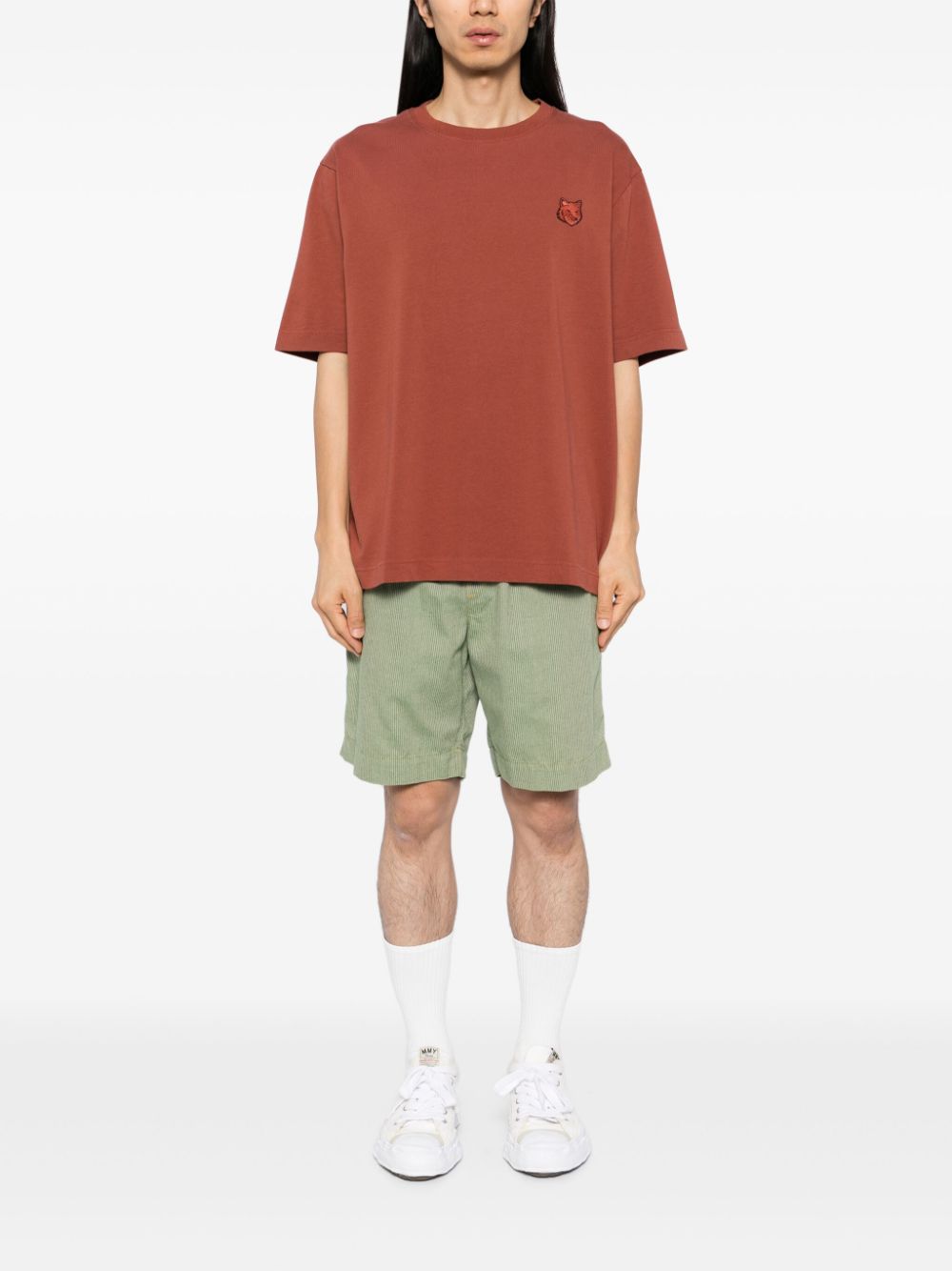 Maison-Kitsune T-Shirts Men Maison Kitsuné Fox Head t-shirt Neutrals