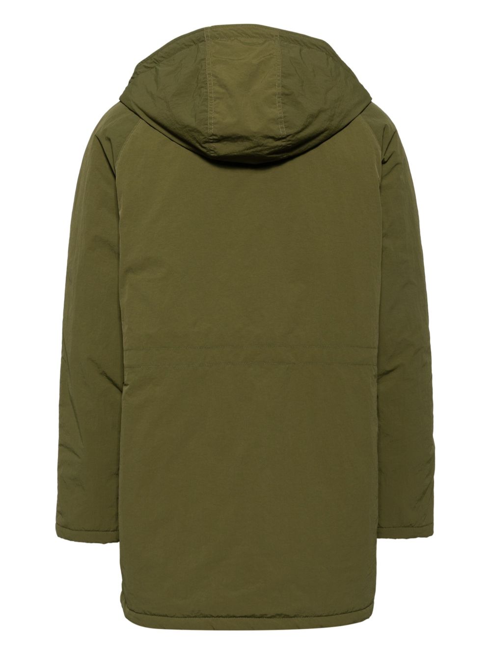 Maison Kitsuné fox-appliqué Hooded Parka Green Maison-Kitsune Men Parkas