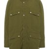 Maison Kitsuné fox-appliqué Hooded Parka Green Maison-Kitsune Men Parkas