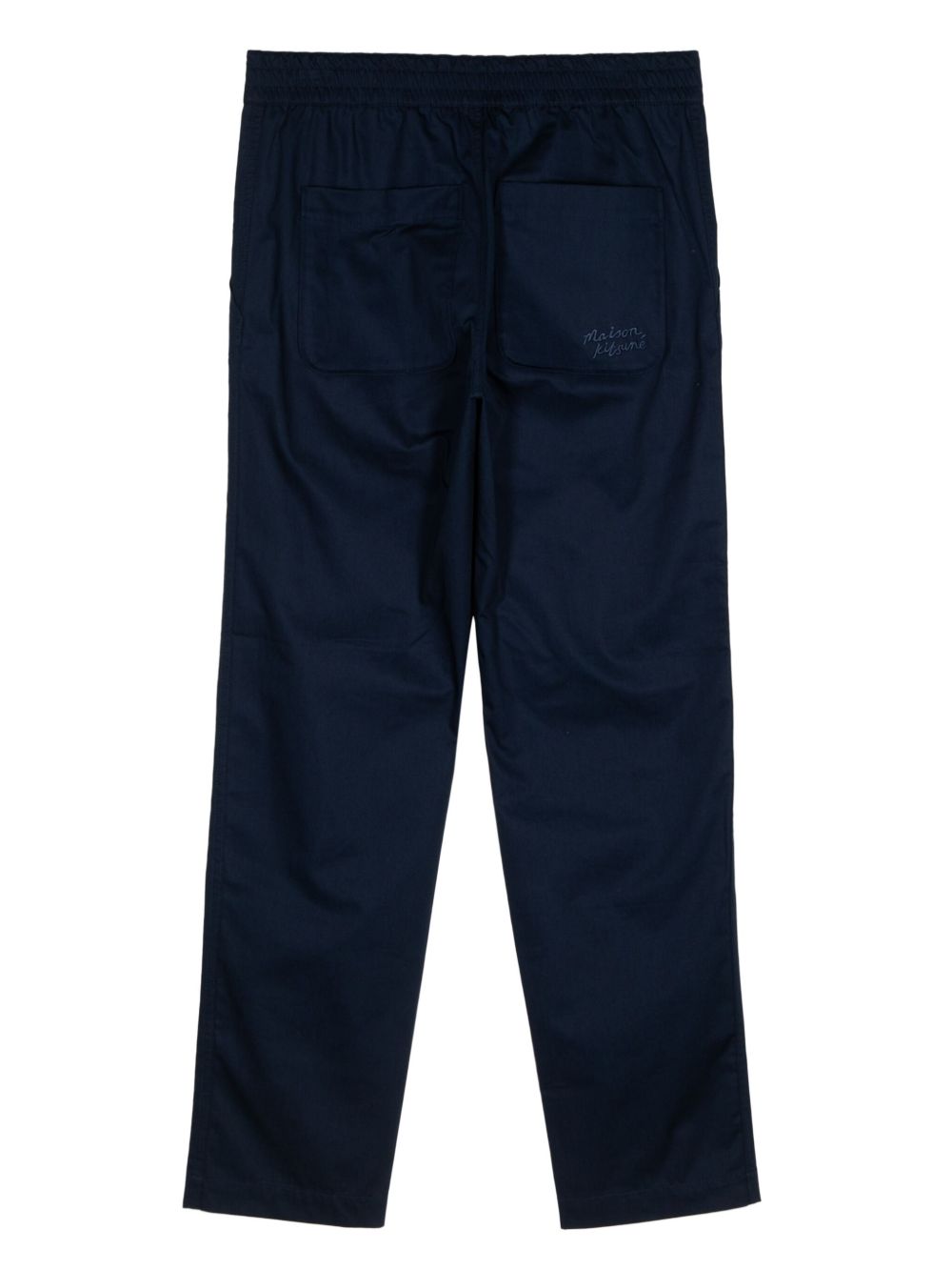 Maison Kitsuné straight-leg Cotton Chinos Blue Maison-Kitsune Men Chinos