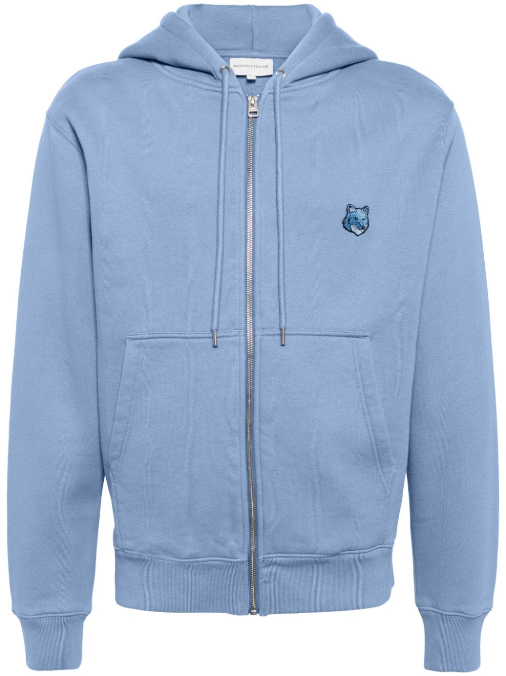 Maison-Kitsune Maison Kitsuné Bold Fox Cotton Jacket Blue Men Hooded Jackets