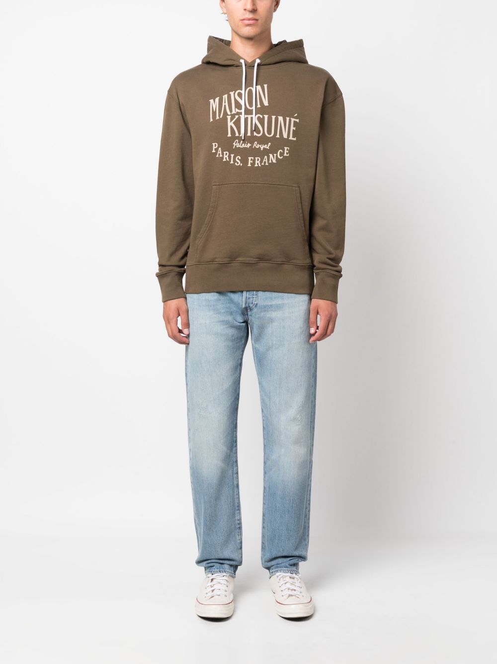 Maison-Kitsune Maison Kitsuné Palais Royal Classic Hoodie Green Men Hoodies