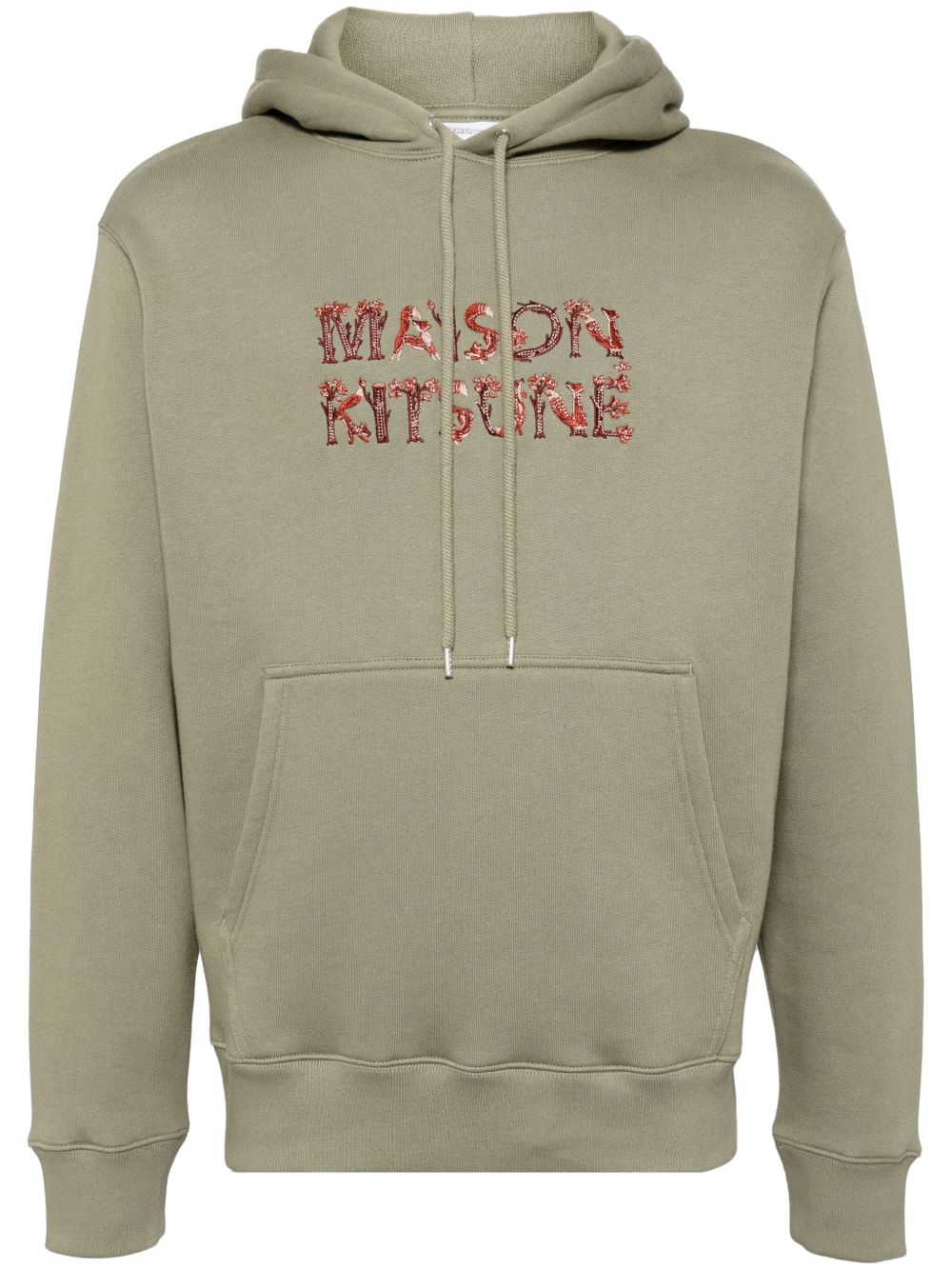 Maison-Kitsune Hooded Jackets Men Maison Kitsuné Woodland Alphabet Hoodie Green