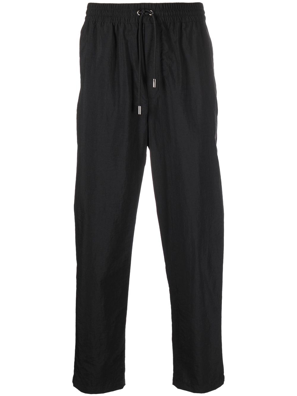 Maison Kitsuné Drawstring straight-leg Trousers Black Maison-Kitsune Men Regular-Fit & Straight Leg Pants