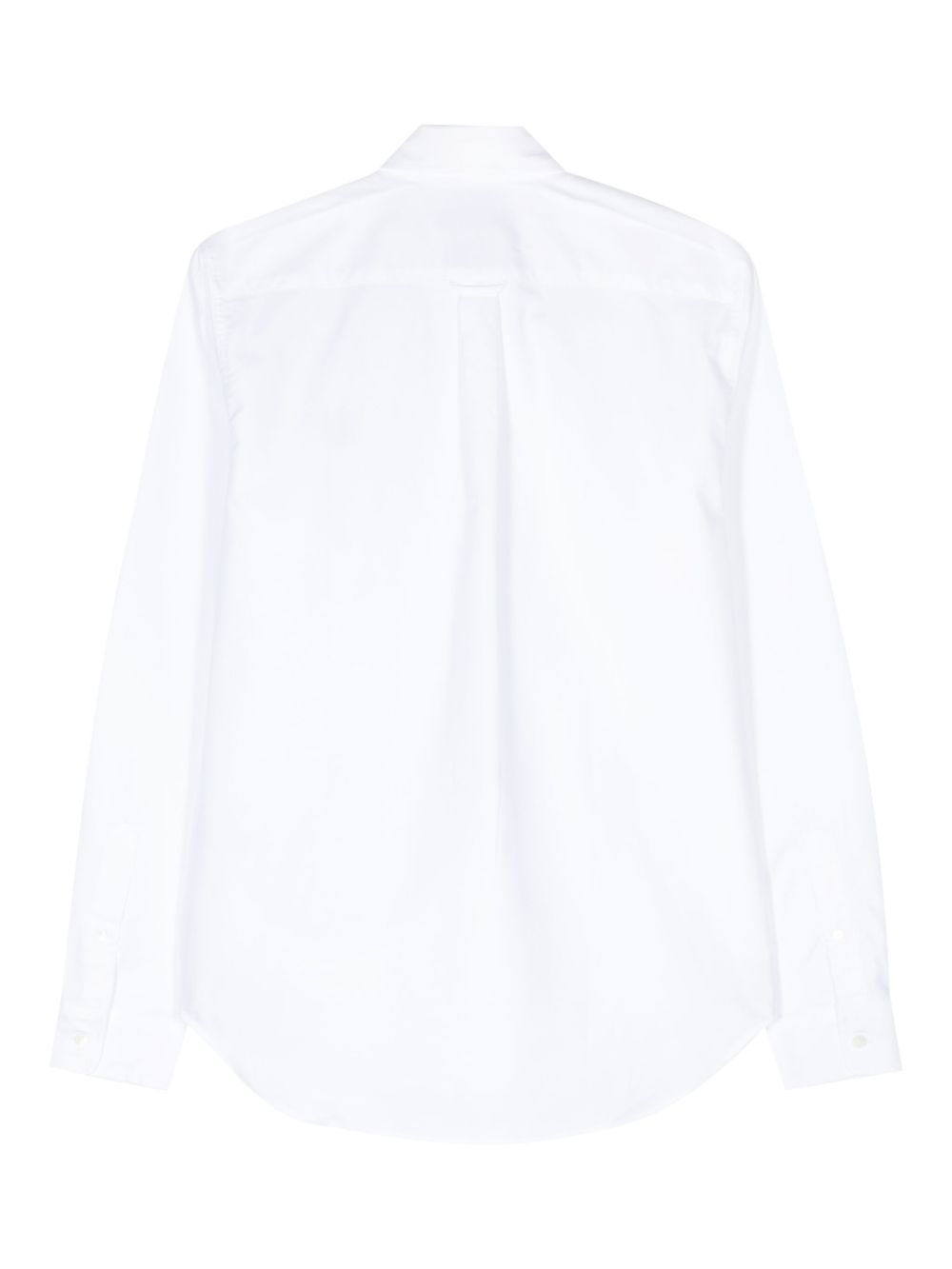 Maison Kitsuné logo-embroidered Cotton Shirt White Maison-Kitsune Men Shirts