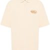 Men Polo Shirts Maison-Kitsune Maison Kitsuné logo-embroidered Cotton Polo Shirt Yellow