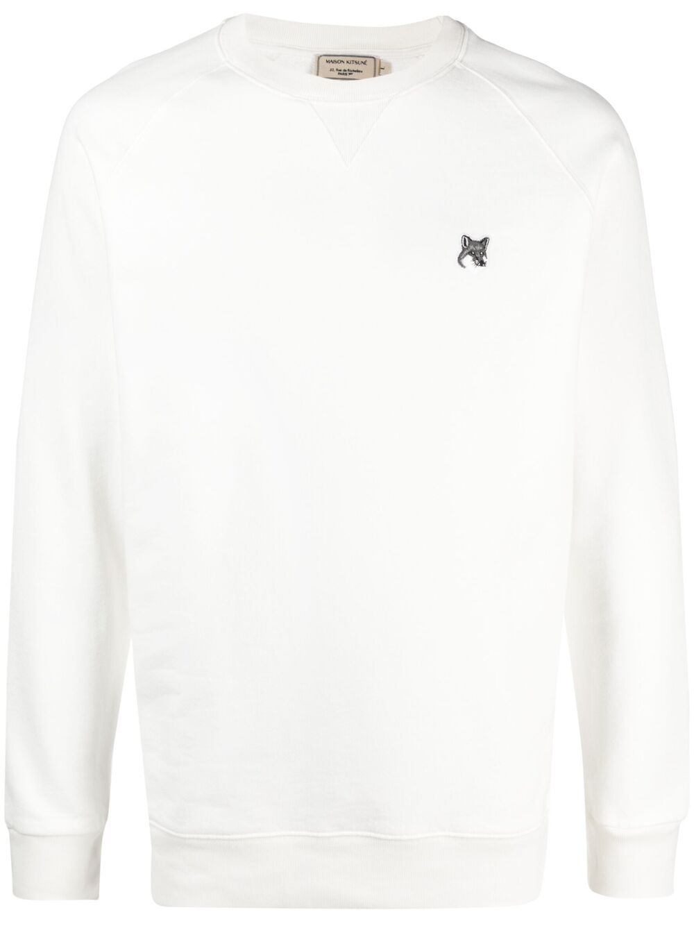 Maison Kitsuné fox-patch Cotton Sweatshirt Neutrals Maison-Kitsune Men Sweatshirts