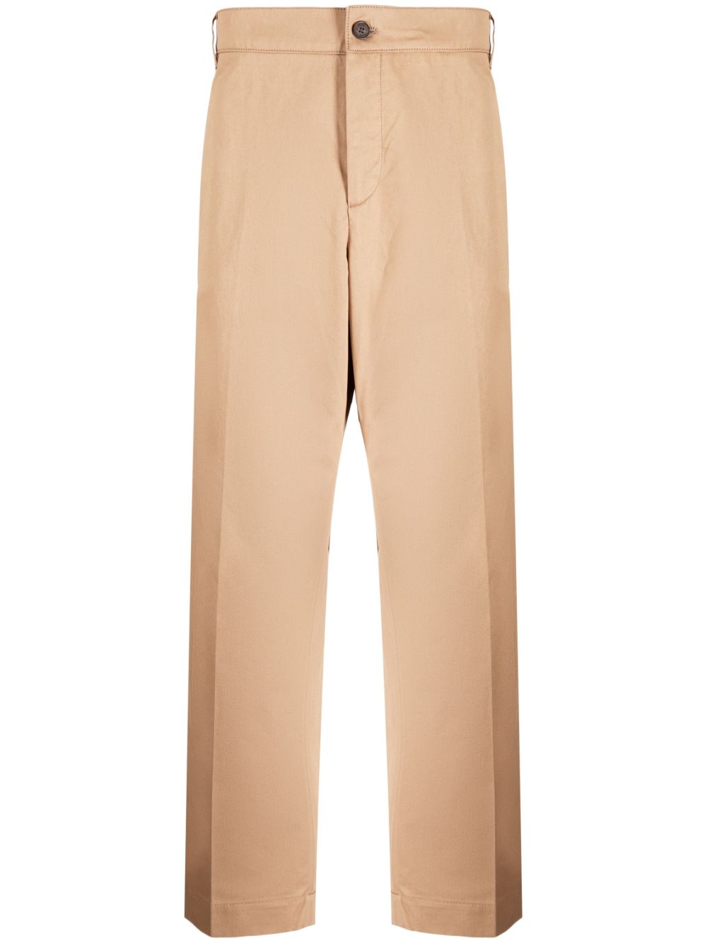 Maison Kitsuné straight-leg Tailored Trousers Brown Men Tailored Pants Maison-Kitsune