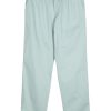 Maison Kitsuné elasticated-waistband straight-leg Cotton Trousers Blue Maison-Kitsune Men Regular-Fit & Straight Leg Pants