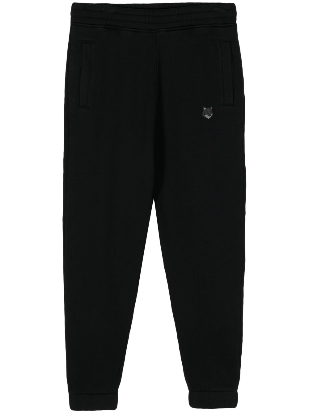 Men Sweatpants Maison-Kitsune Maison Kitsuné logo-embroidered Track Pants Black