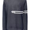 Maison Kitsuné Flash Fox Mesh Jumper Blue Men Knitted Sweaters Maison-Kitsune