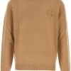 Men Knitted Sweaters Maison-Kitsune Maison Kitsuné Bold Fox Head-embroidered Sweater Neutrals