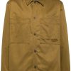 Men Shirts Maison-Kitsune Maison Kitsuné logo-embroidered Cotton Shirt Green