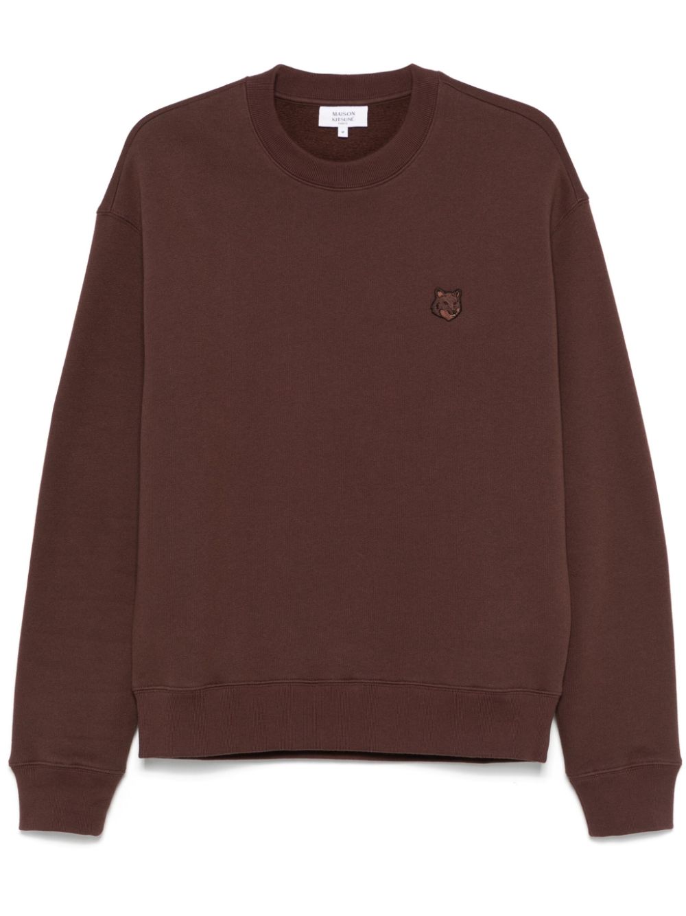 Maison Kitsuné Fox-patch Sweatshirt Brown Maison-Kitsune Men Sweatshirts