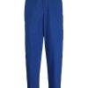 Maison Kitsuné straight-leg Cotton Trousers Blue Maison-Kitsune Men Regular-Fit & Straight Leg Pants