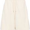 Maison Kitsuné Fox Head-print Cotton Track Shorts Neutrals Men Track & Running Shorts Maison-Kitsune