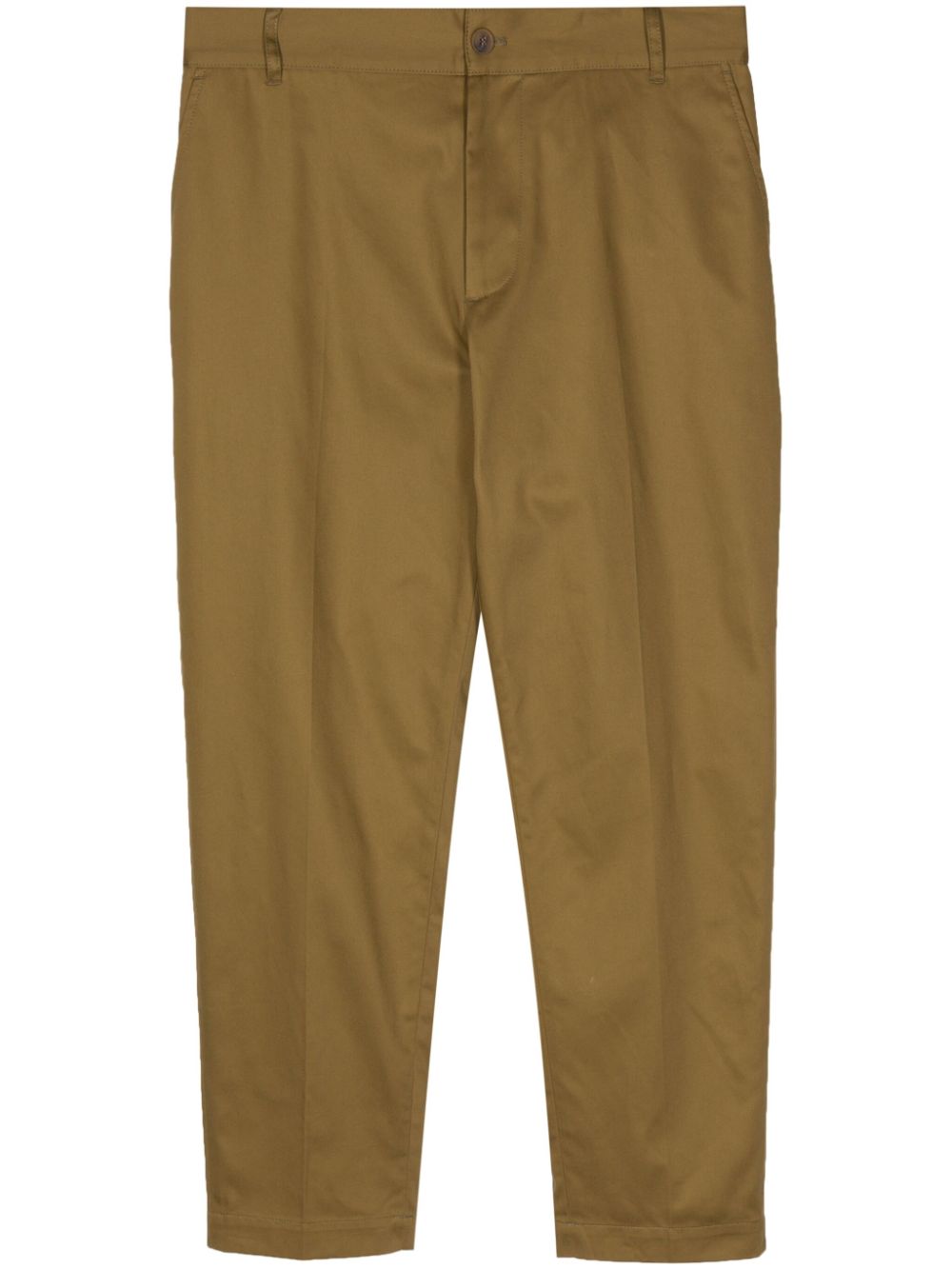 Maison-Kitsune Maison Kitsuné straight-leg Gabardine Chinos Brown Men Chinos