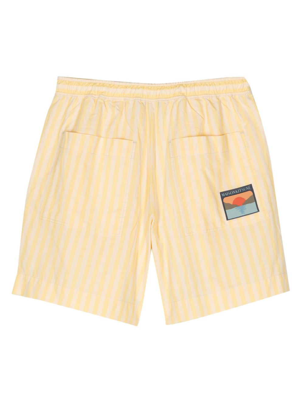 Maison-Kitsune Maison Kitsuné Casual Board Shorts Yellow Men Deck Shorts