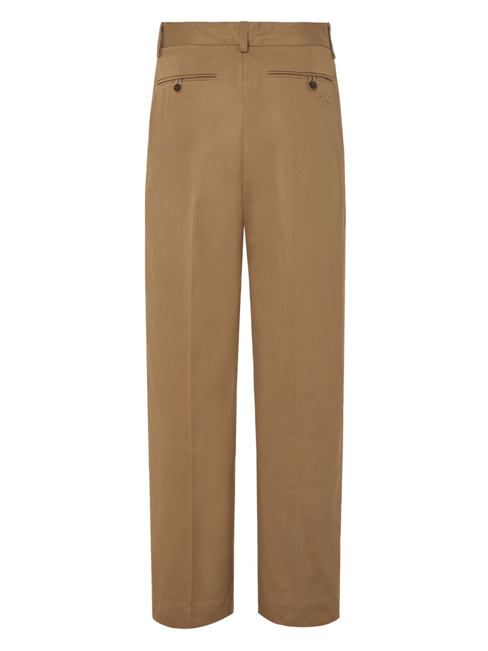 Maison-Kitsune Regular-Fit & Straight Leg Pants Men Maison Kitsuné straight-leg Trousers Brown