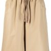 Men Track & Running Shorts Maison-Kitsune Maison Kitsuné wide-leg drawstring-waist Shorts Neutrals