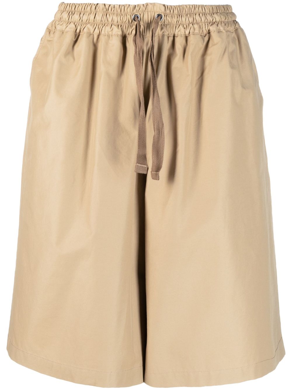 Men Track & Running Shorts Maison-Kitsune Maison Kitsuné wide-leg drawstring-waist Shorts Neutrals
