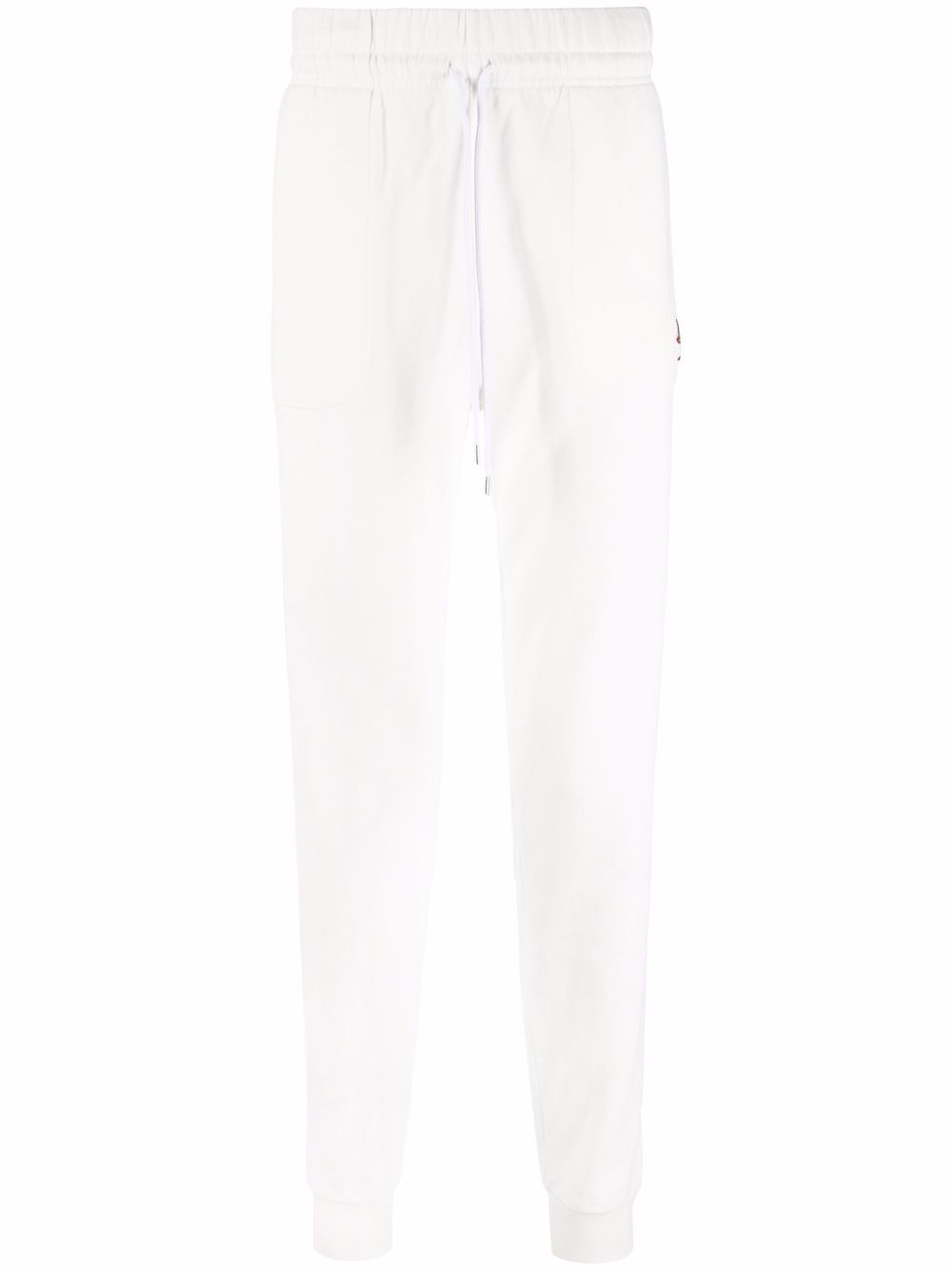 Maison-Kitsune Maison Kitsuné logo-patch slim-fit Track Pants Neutrals Men Sweatpants