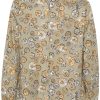 Maison-Kitsune Shirts Men Maison Kitsuné floral-print Cotton Shirt Green