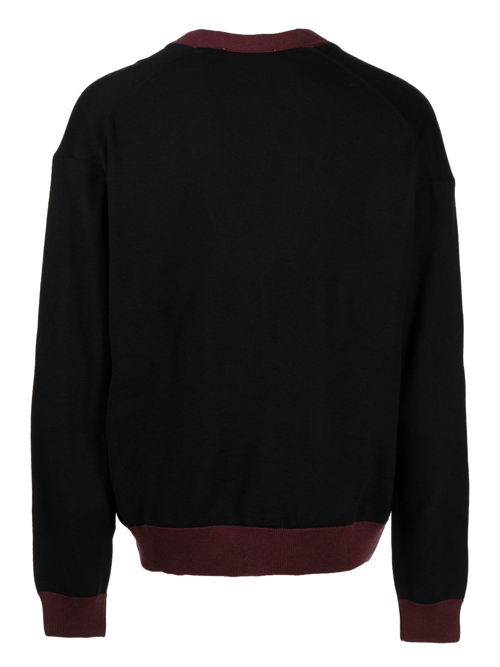 Maison-Kitsune Cardigans Men Maison Kitsuné Logo button-down Cardigan Black